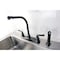 Kingston Brass NB750SP Water Onyx Centerset Kitchen Faucet, Black Stainless Steel NB750SP - alternate 2